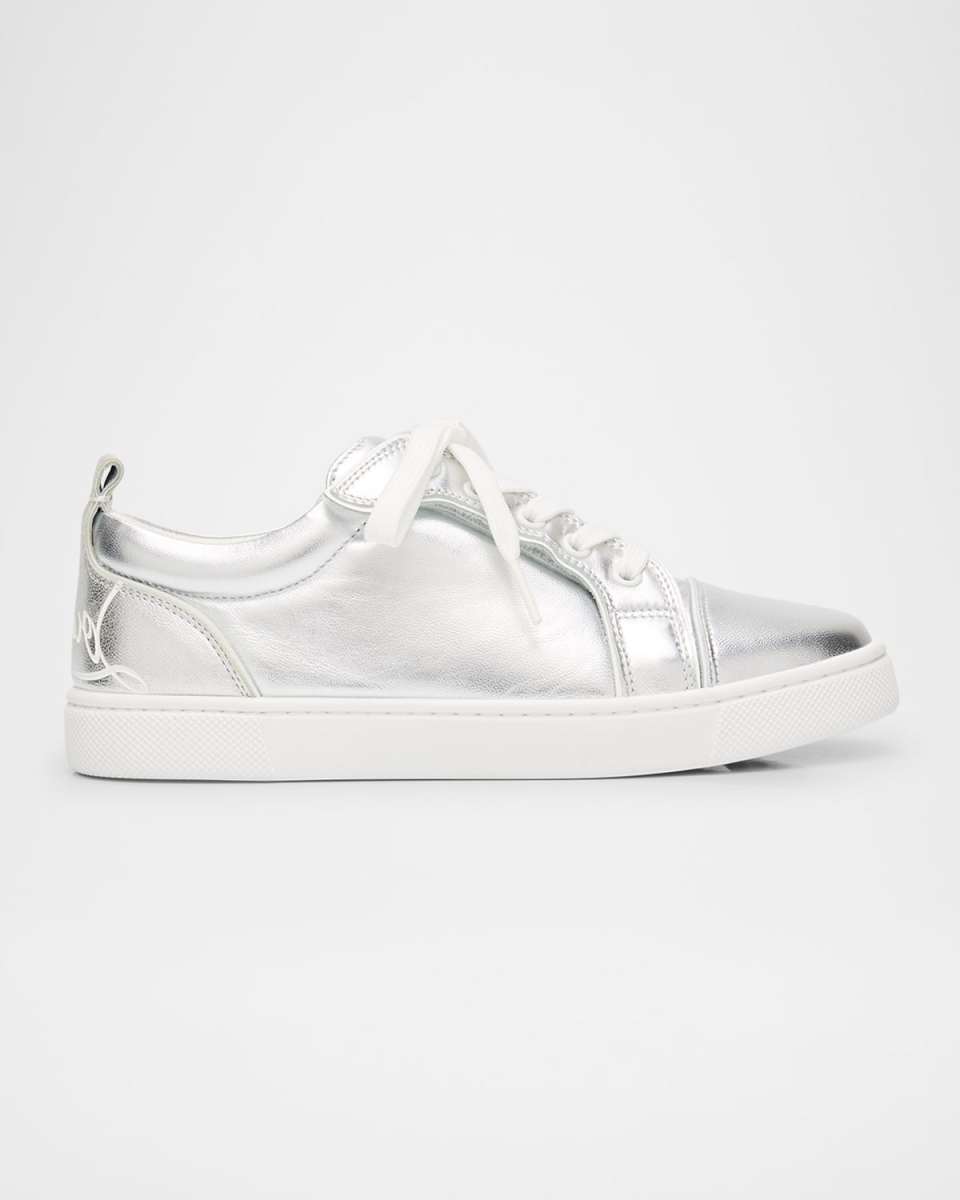Girl's Funnyto Low-Top Metallic Leather Sneakers, Toddlers/Kids